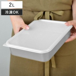 保存容器 アルミ保存容器 浅型 大 2L 蓋付き