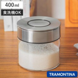 保存容器 400ml トラモンティーナ プレッザ グラスコンテイナー ステンレス蓋
