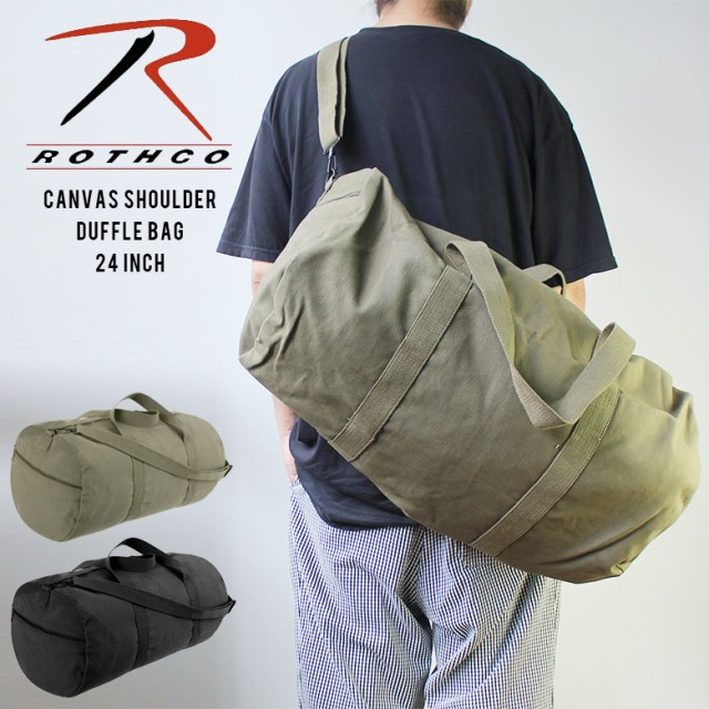 Rothco Canvas Shoulder Duffle Bag 24 Inch _btobO {XgobO V_[obO s W obN gxobO