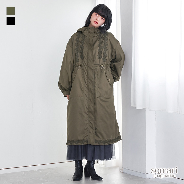 somari imaginationレースモチーフモッズコート