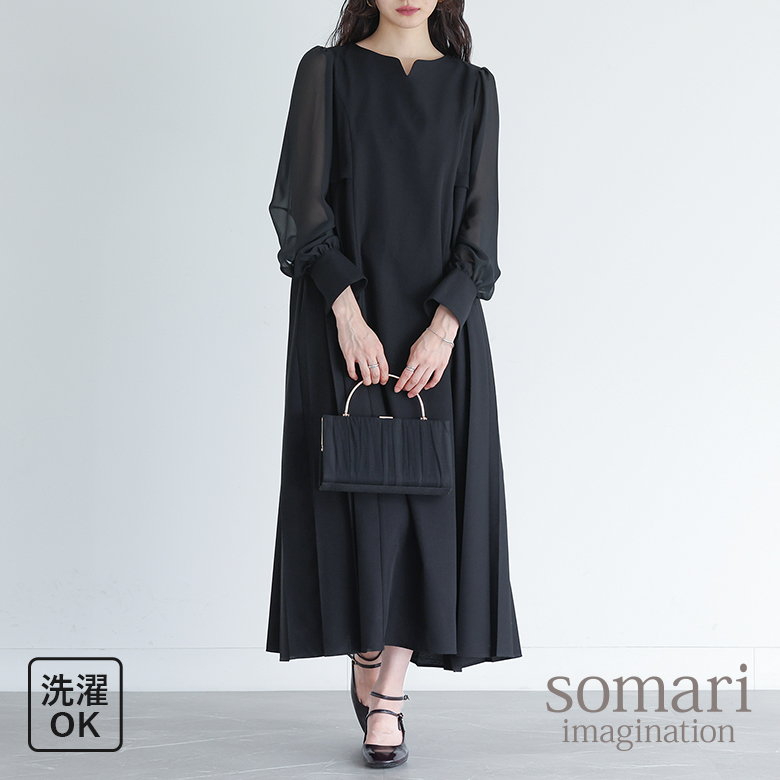 somari imaginationバックプリーツワンピース
