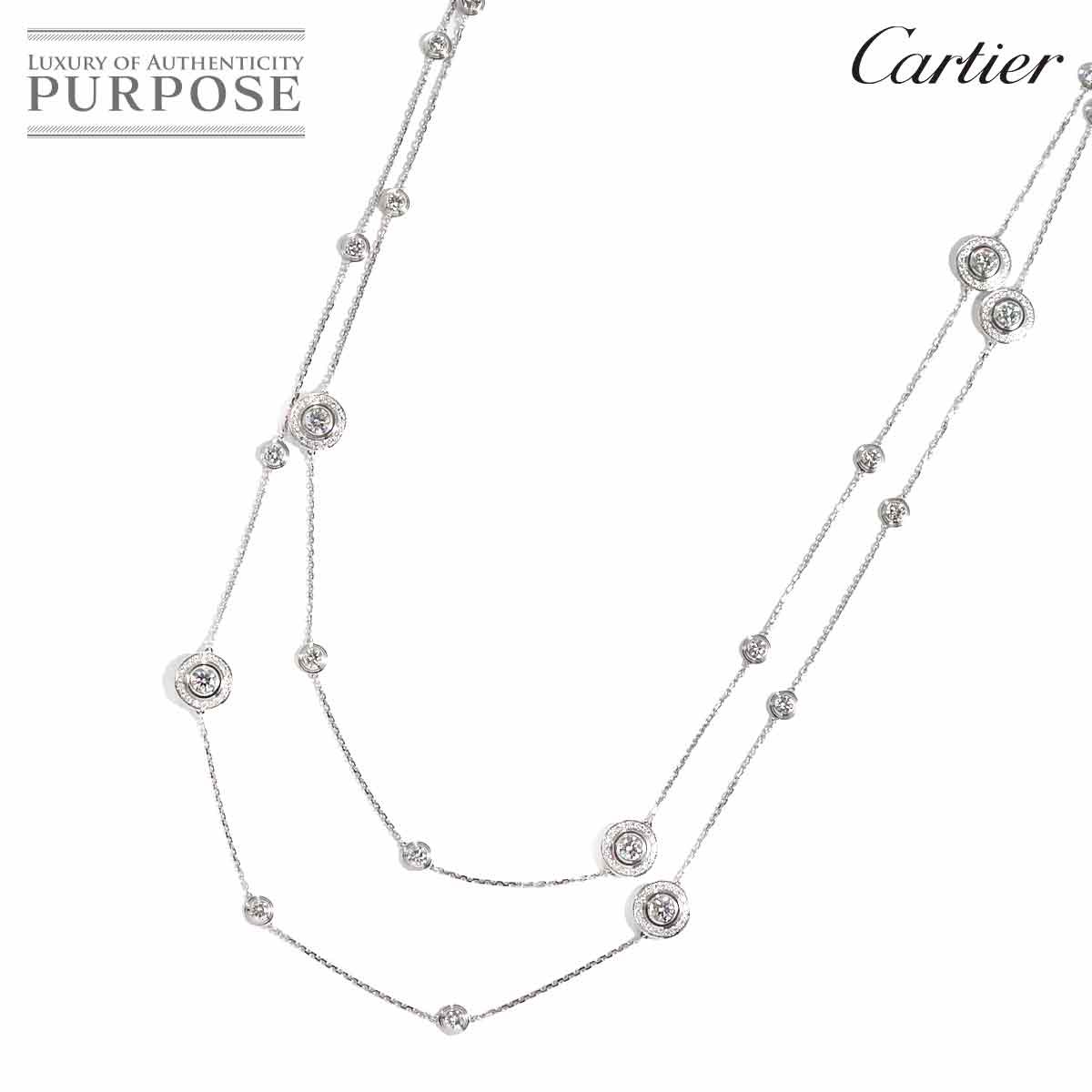 yVilz JeBG Cartier _[ Xe[V O _C lbNX 98cm K18 WG zCgS[h 750 fBA} WF d'Amour NecklaceyؖtzyÁz