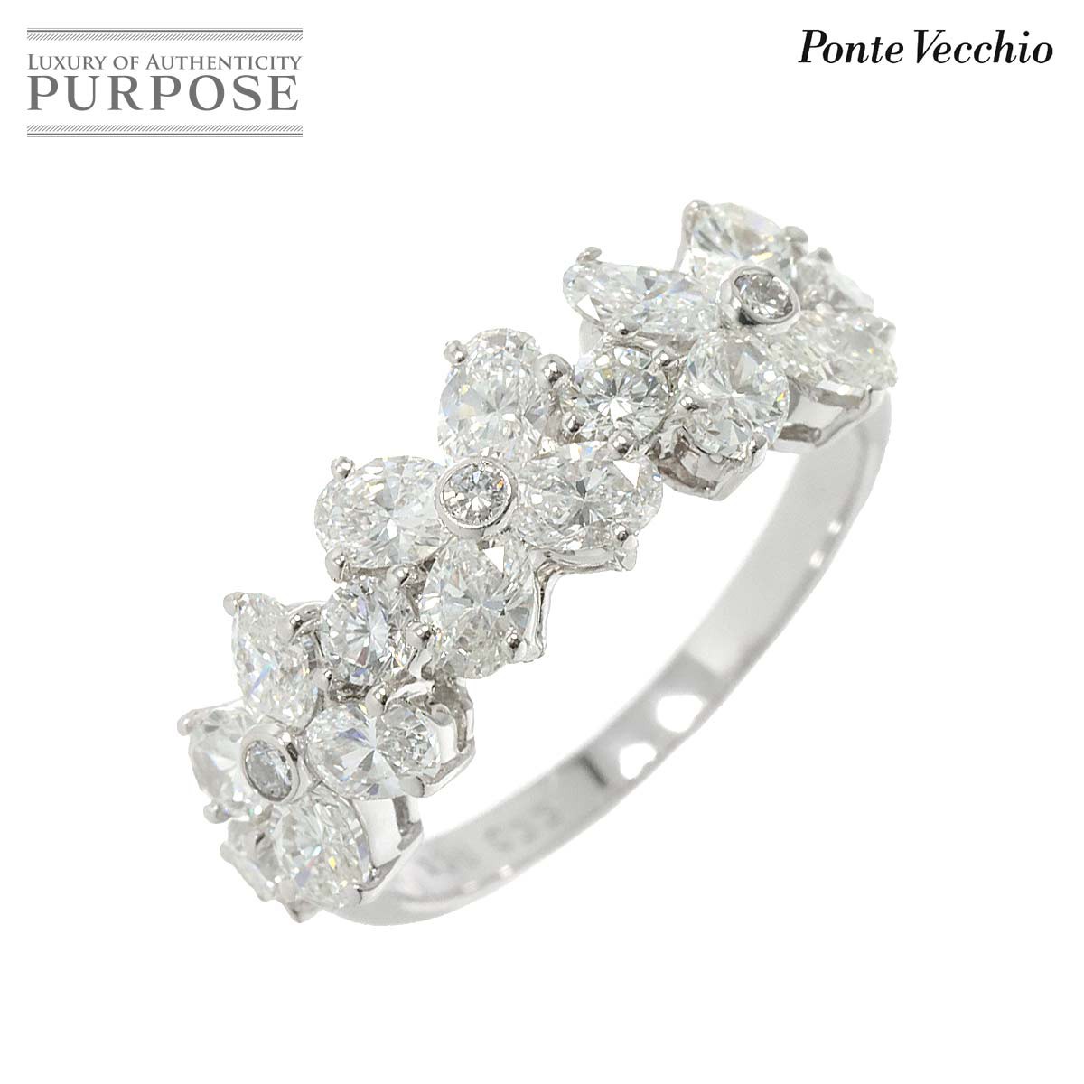 yVilz |eFLI Ponte Vecchio 10 O _C 1.38/0.33ct K18 WG zCgS[h 750 w Diamond RingyÁz