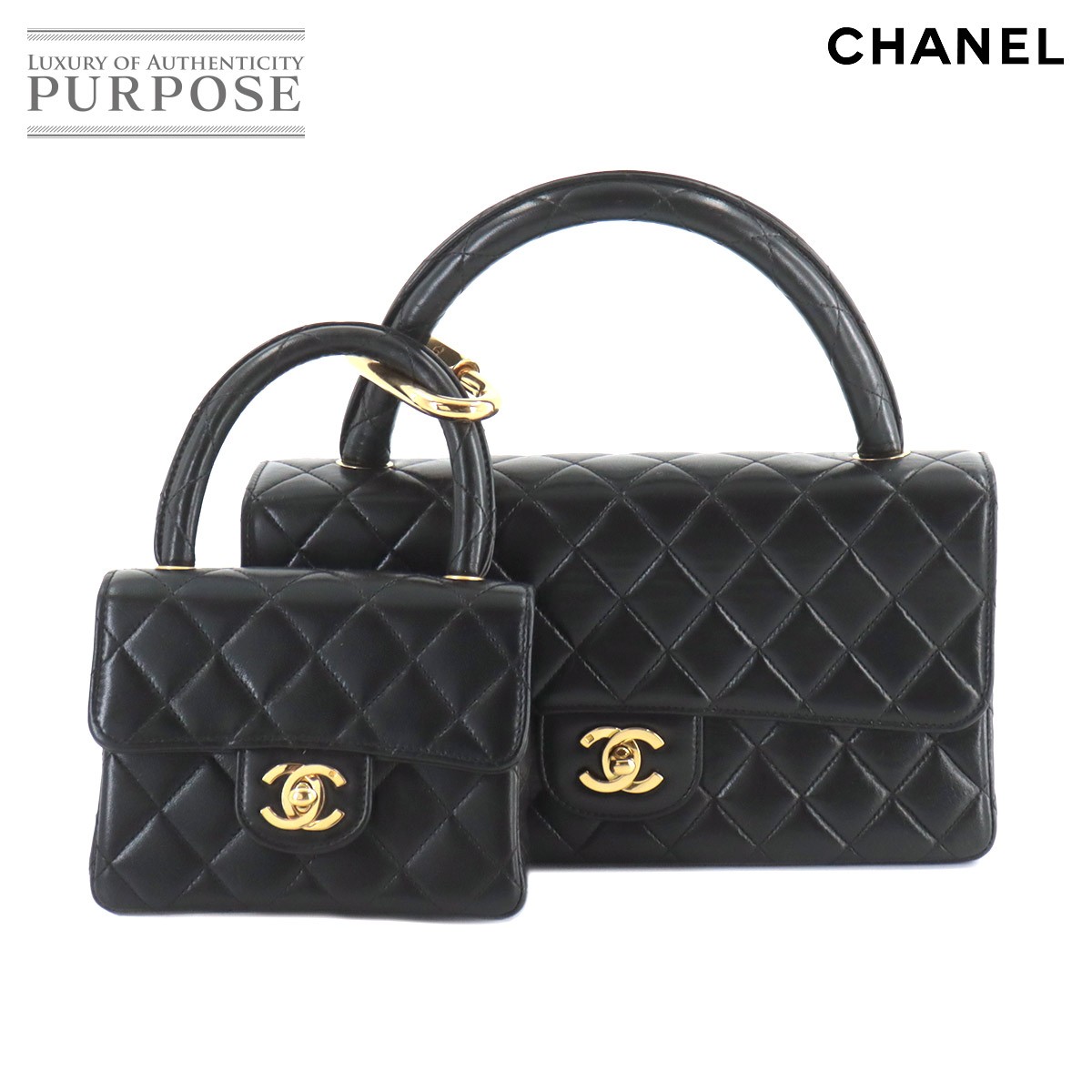 Vl CHANEL }gbZ eqobO nh obO U[ ubN S[h  Be[W Matelasse Pair Bag yÁz