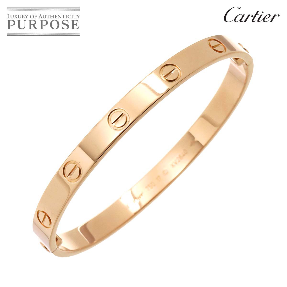 yVilz JeBG Cartier u uX #17 K18 PG sNS[h 750 uXbg oO Love BraceletyÁz