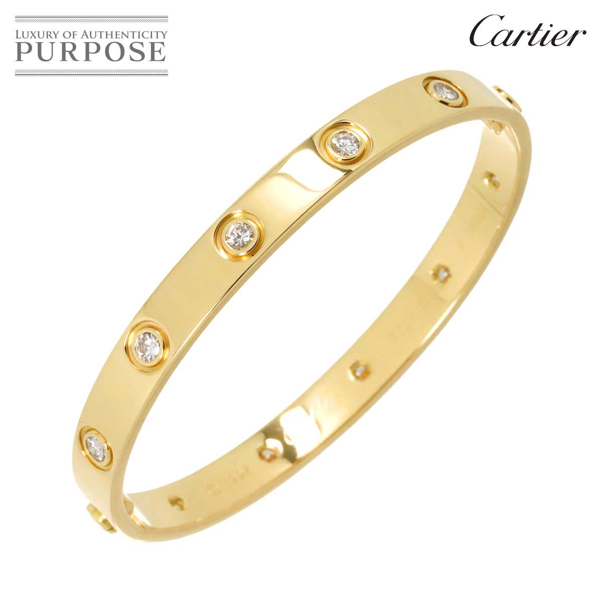 yVilz JeBG Cartier u uX #16 t _C K18 YG CG[S[h 750 uXbg oO Love BraceletyÁz