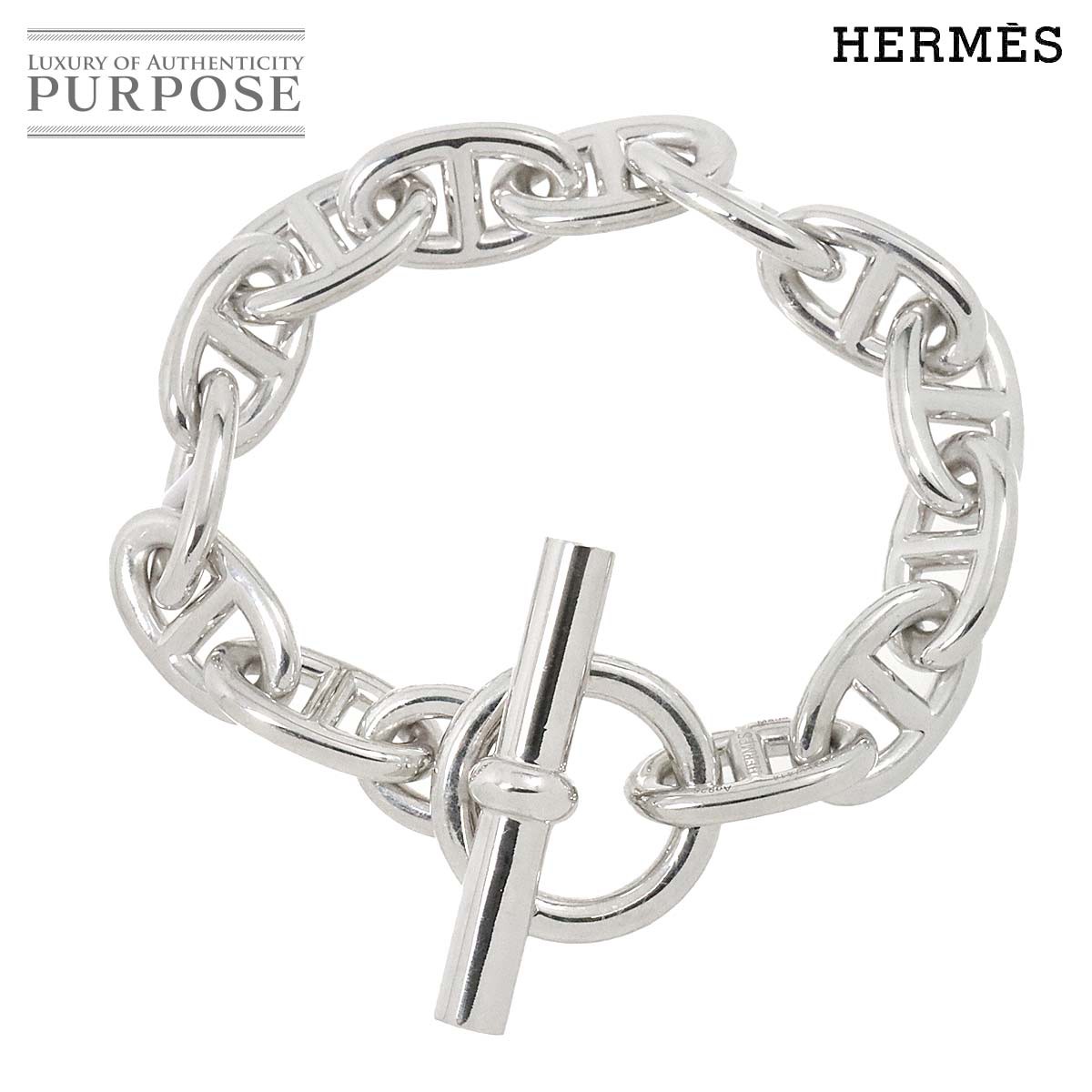 yVidグz GX HERMES VF[k_N TGM uXbg 19.5cm Vo[ SV 925 Chaine dancre BraceletyÁz