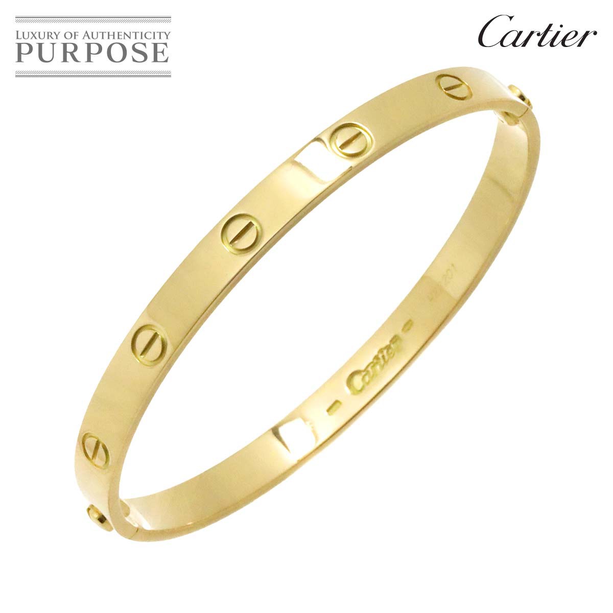 yVilz JeBG Cartier u uX #19 K18 YG CG[S[h 750 uXbg oO Love BraceletyÁz