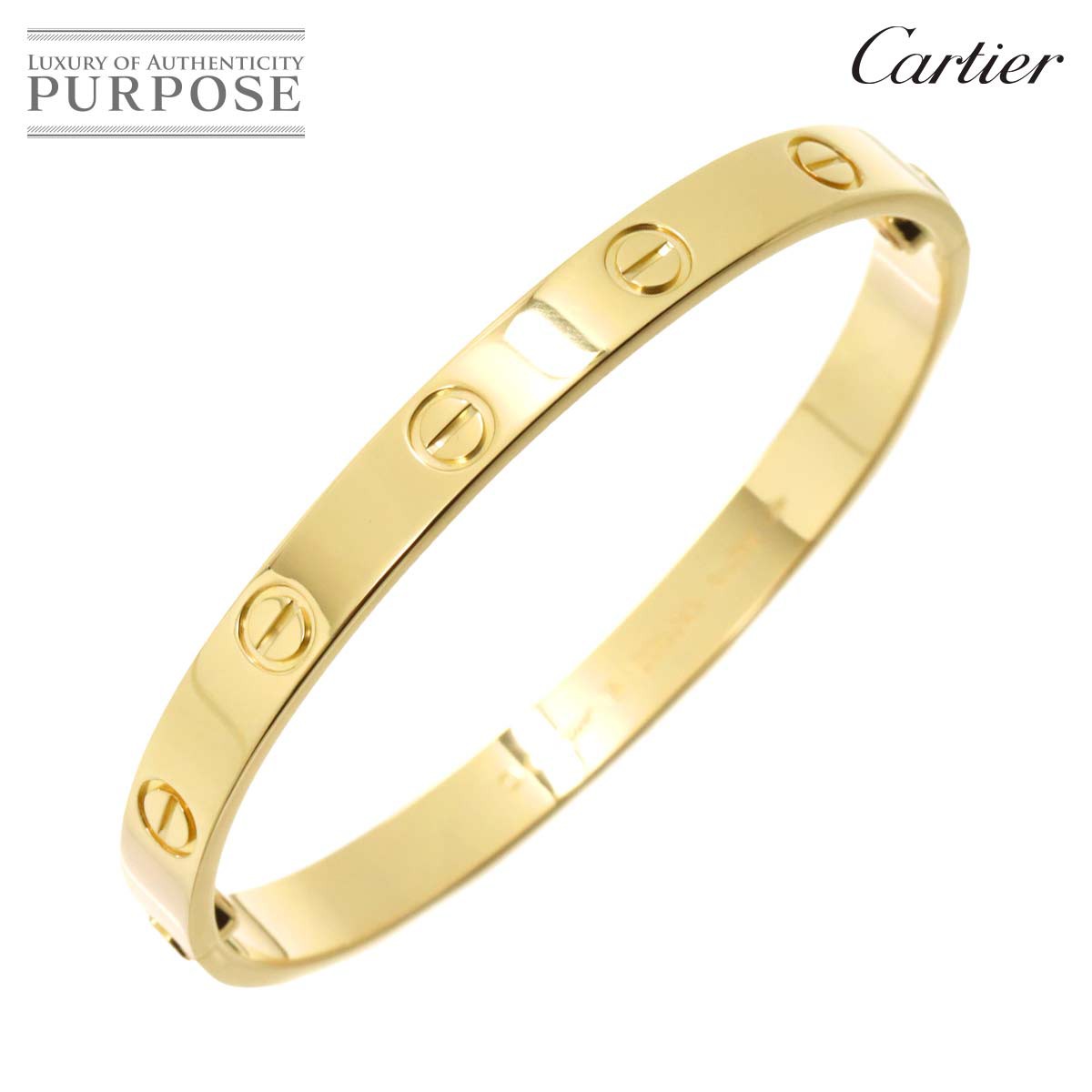 yVilz JeBG Cartier u uX #16 K18 YG CG[S[h 750 uXbg oO Love BraceletyÁz