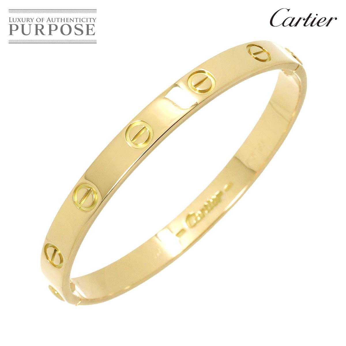 yVilz JeBG Cartier u uX #16 K18 YG CG[S[h 750 uXbg oO Love BraceletyÁz