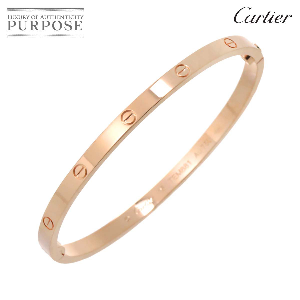 yVilz JeBG Cartier u uX SM #16 K18 PG 750 uXbg oO Love BraceleyÁz