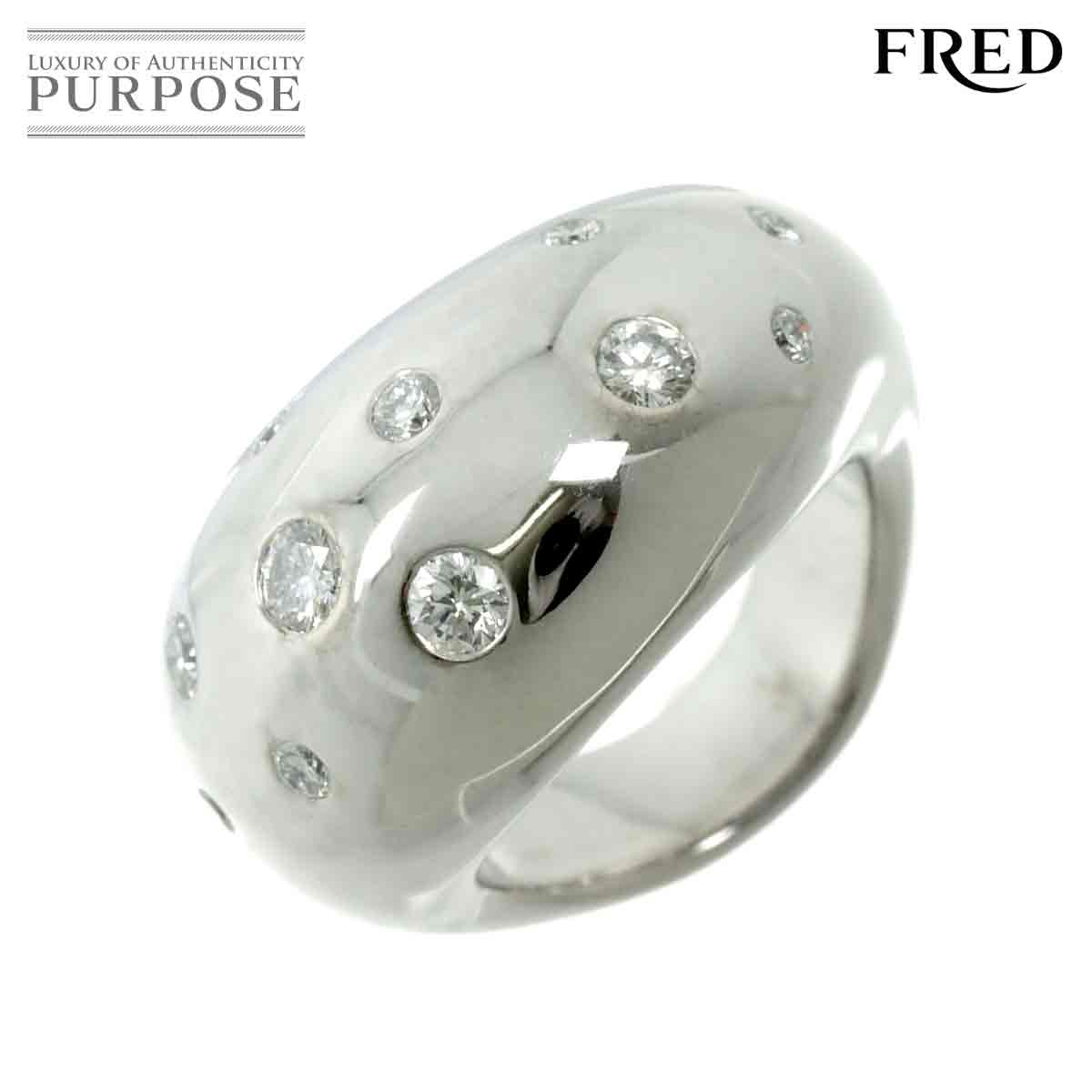 yVilz tbh FRED [ue #48 O _C K18 WG zCgS[h 750 w Diamond RingyÁz