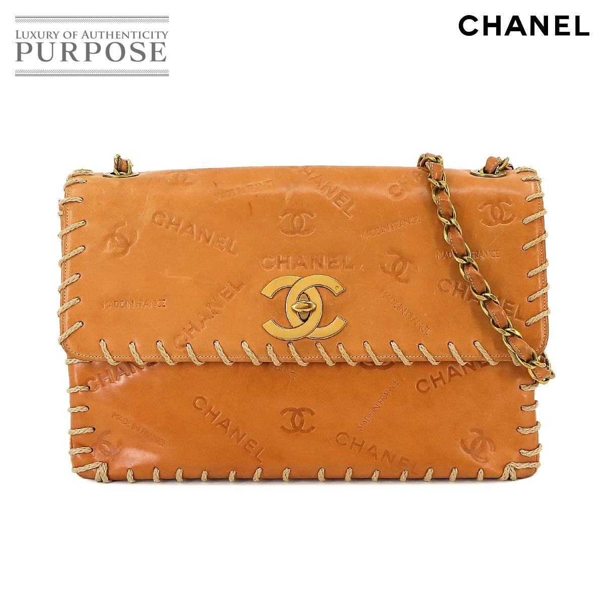 Vl CHANEL `F[ V_[ obO U[ uE Be[W S[h  RR}[N Shoulder Bag yÁz