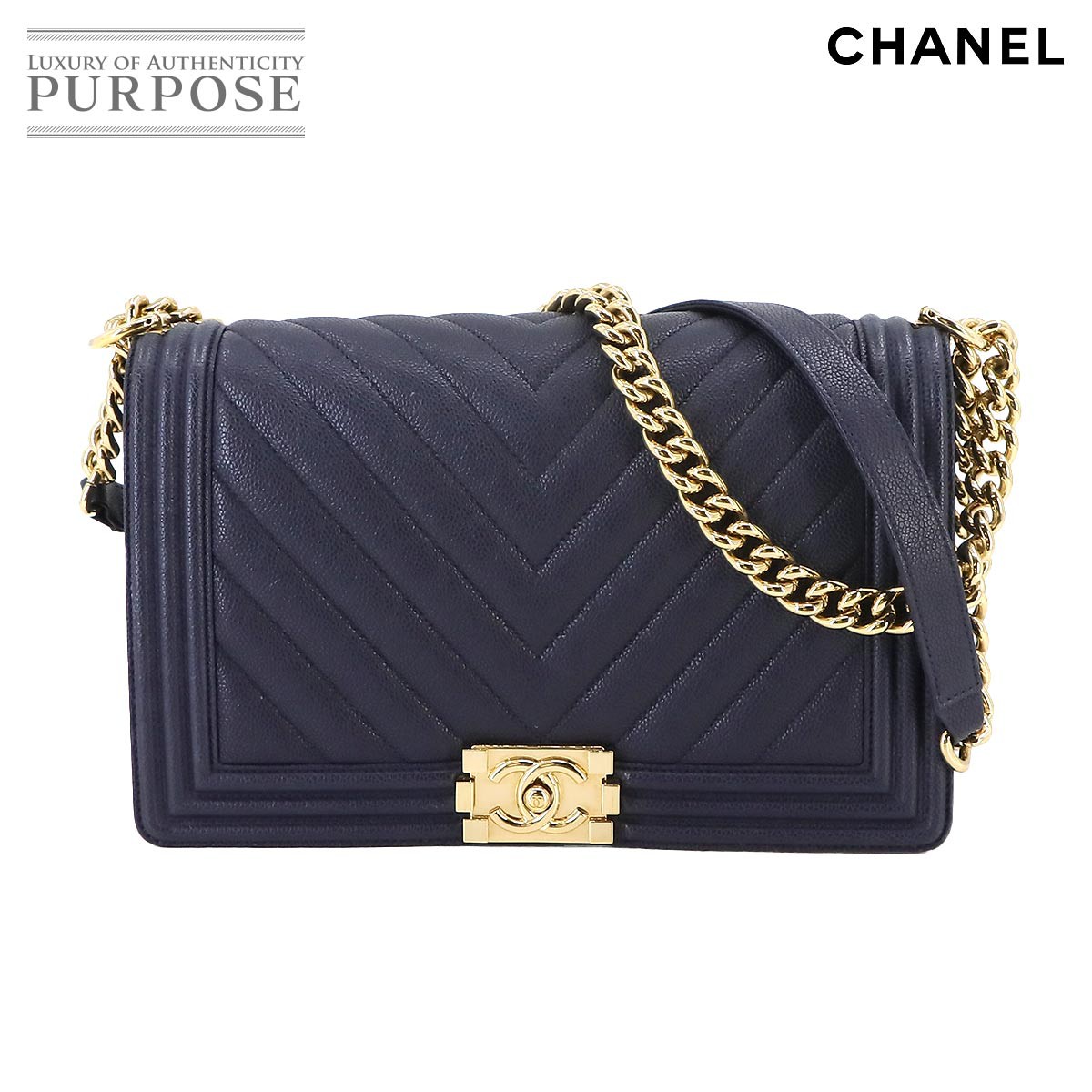 Vl CHANEL {[CVl `F[ V_[ obO LrAXL lCr[ A92193 S[h  VFu Boy Chanel Bag yÁz