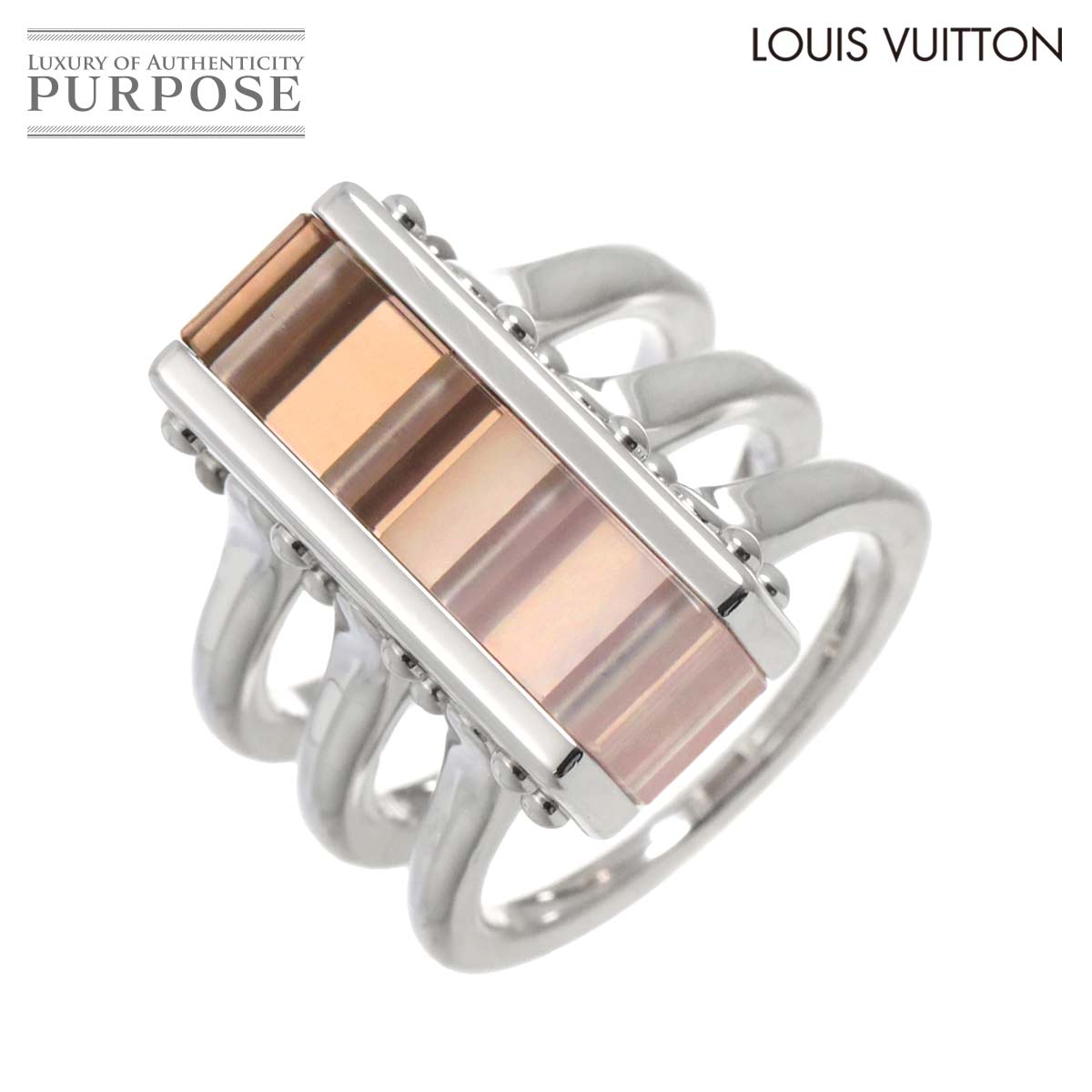 yVilz C Bg LOUIS VUITTON 12 O NH[c K18 WG zCgS[h 750 w Quartz RingyÁz