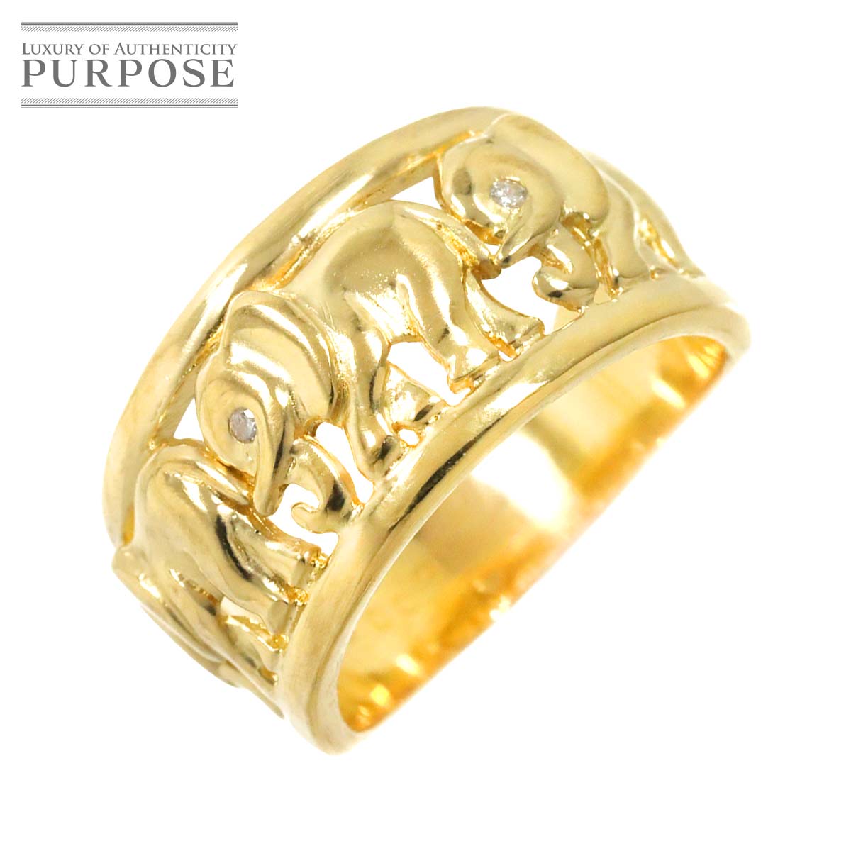 yVidグz O 16 _C 0.03ct K18 YG CG[S[h 750 w Diamond RingyÁz
