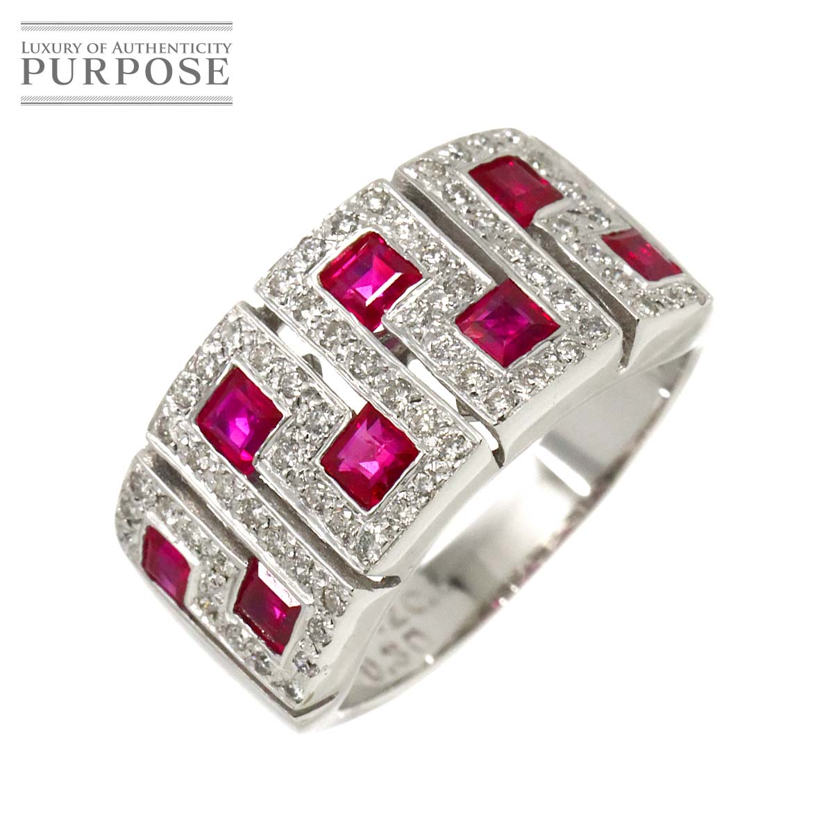 yVidグz O 12.5 r[ 1.20ct _C 0.30ct K18 WG zCgS[h 750 w Ruby Ring yÁz