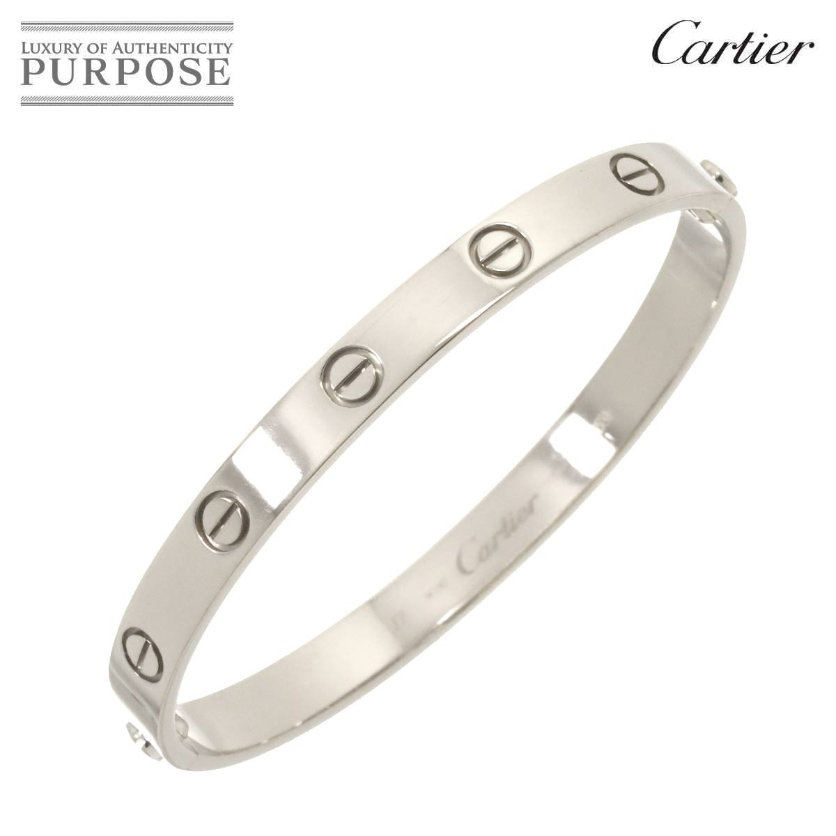 yVilz JeBG Cartier u uX #17 K18 WG zCgS[h 750 uXbg oO Love BraceletyÁz
