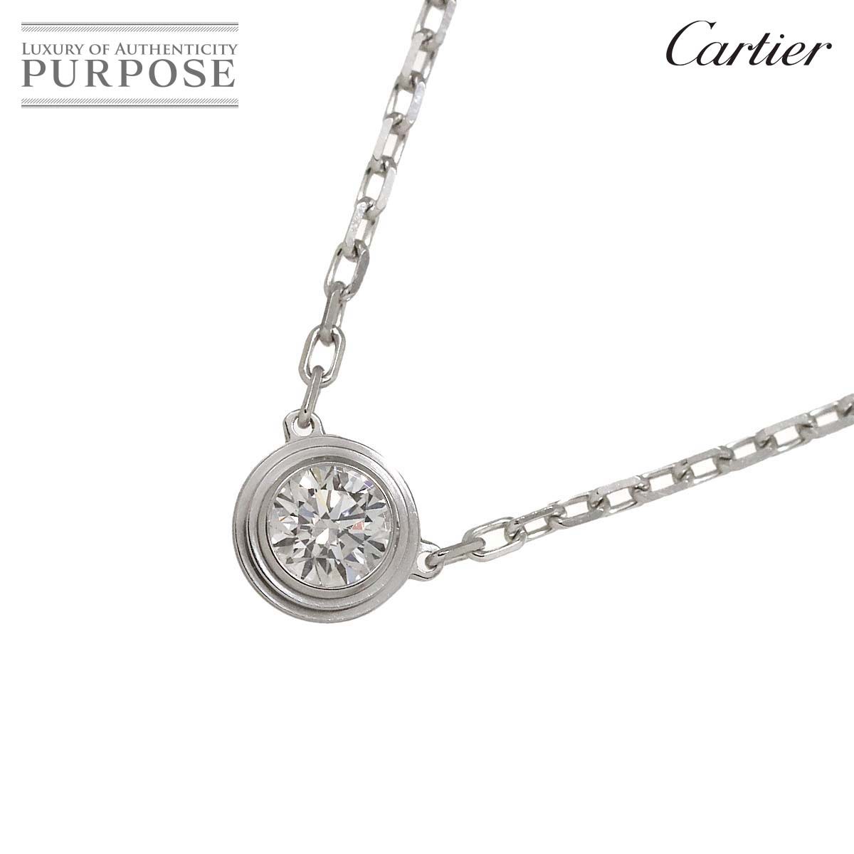yVilz JeBG Cartier _[ _C lbNX [W LM 41cm K18 WG zCgS[h 750 fBA} WF d'Amour NecklaceyؖtzyÁz