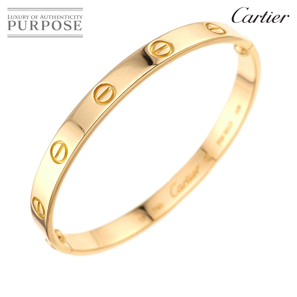【新品同様】 カルティエ Cartier ラブ ブレス #17 K18 YG イエローゴールド 750 ブレスレット バングル Love Bracelet【中古】