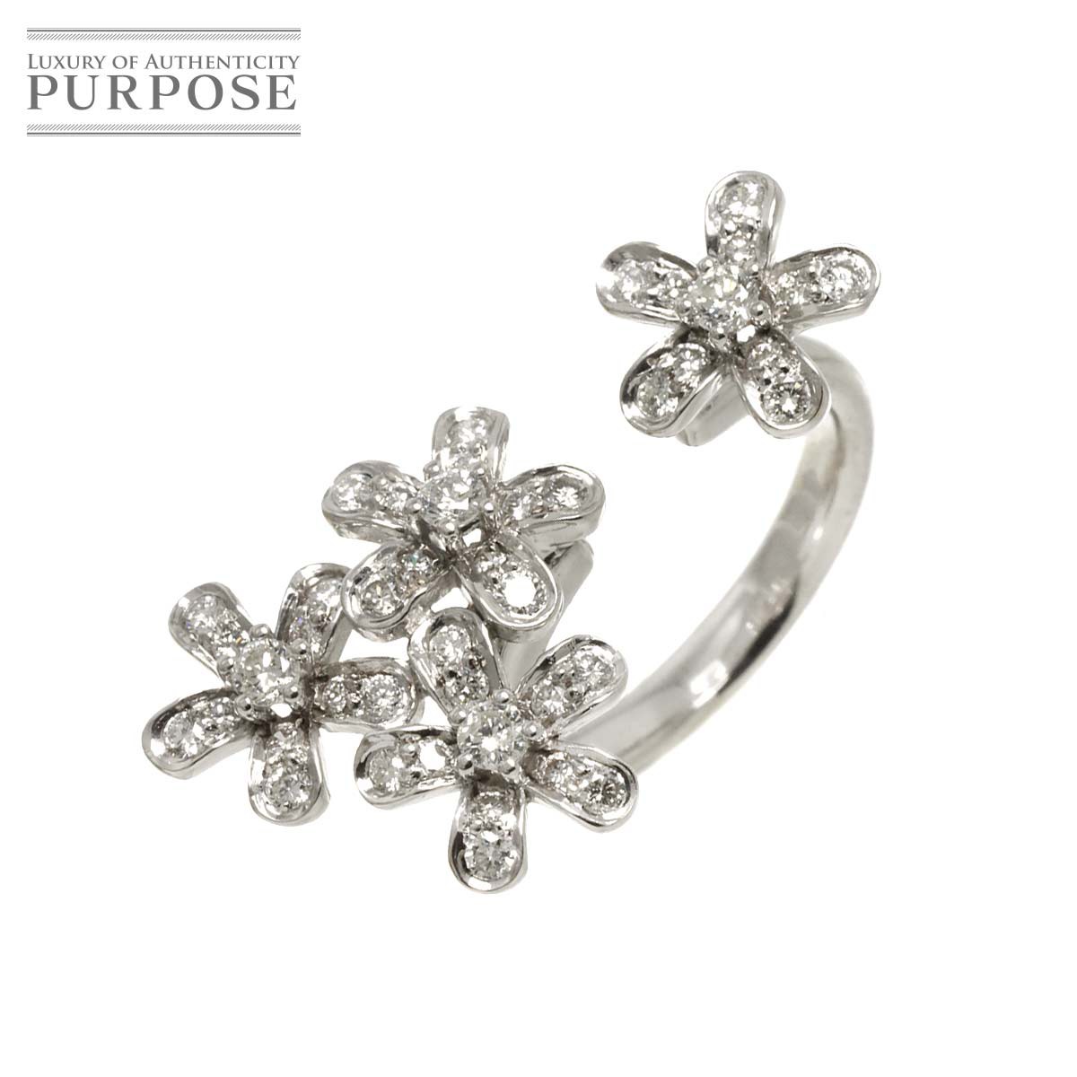 【新品仕上げ】 リング 12.5号 ダイヤ 1.00ct K18 WG ホワイトゴールド 750 指輪 Diamond Ring 【中古】