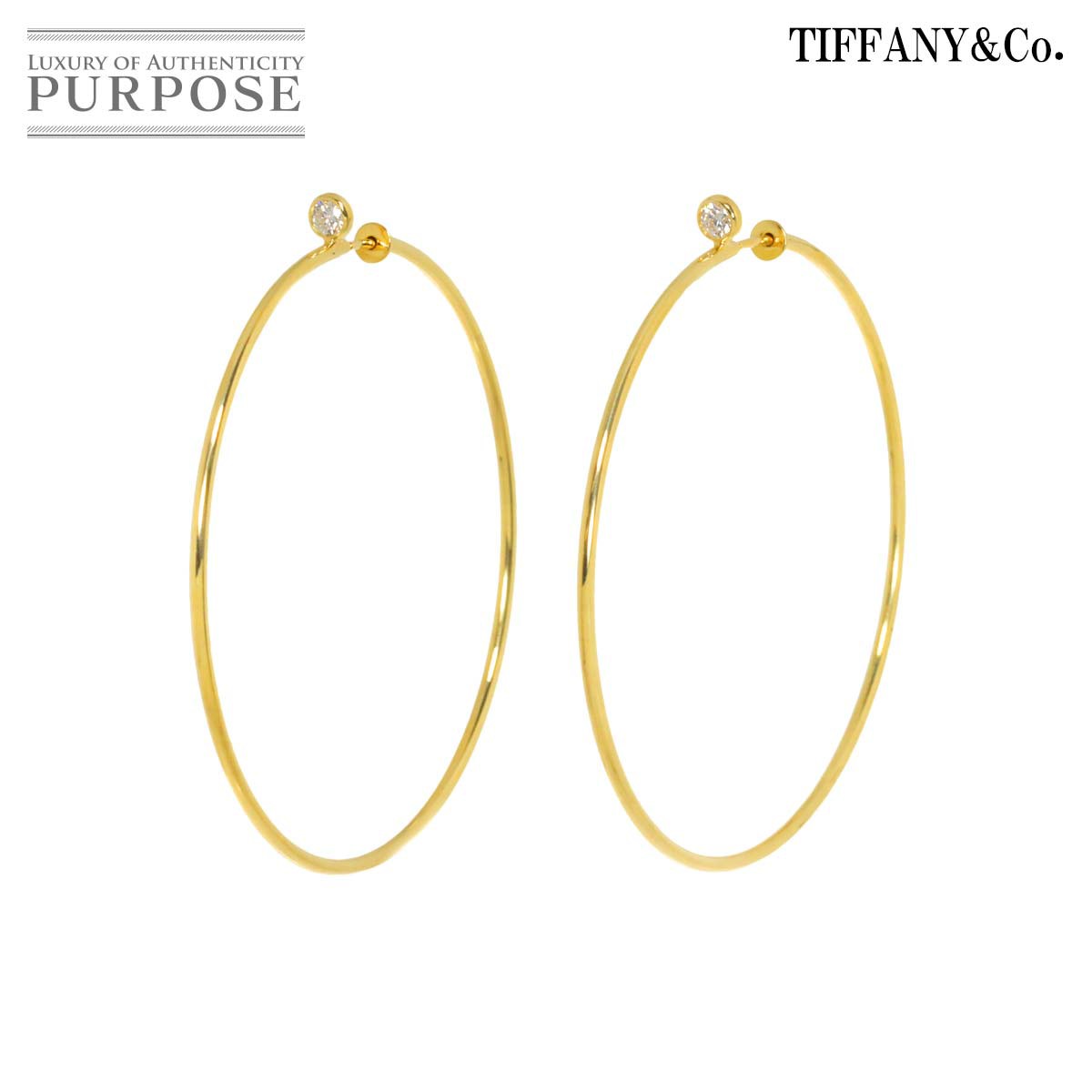 yVilz eBt@j[ TIFFANY&CO. t[v _C ~fBA sAX K18 YG CG[S[h 750 Earrings PiercedyÁz