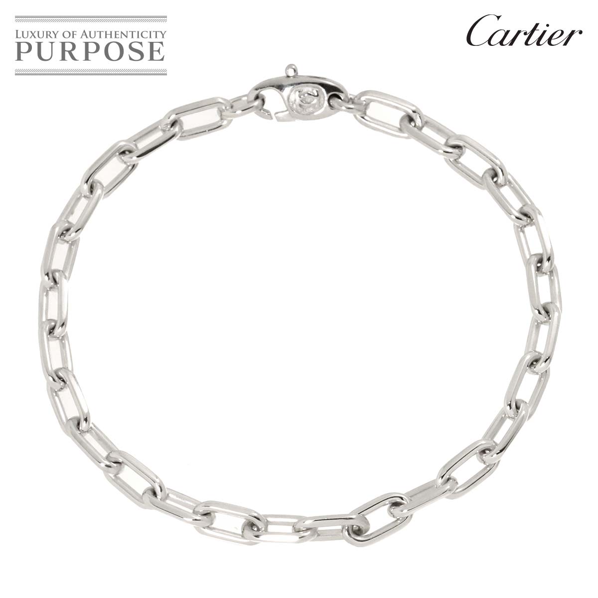 yVilz JeBG Cartier Xp^JX uXbg 17.5cm K18 WG zCgS[h 750 Spartacus BraceletyÁz