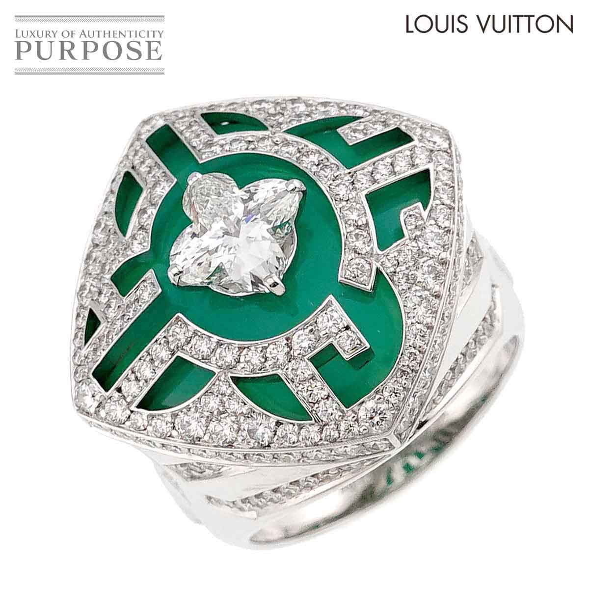 【新品同様】 ルイ ヴィトン LOUIS VUITTON ダイヤ 1.12ct E/VVS2 #54 リング クォーツ K18 WG 750 指輪 Ring【鑑定書・証明書】【中古】