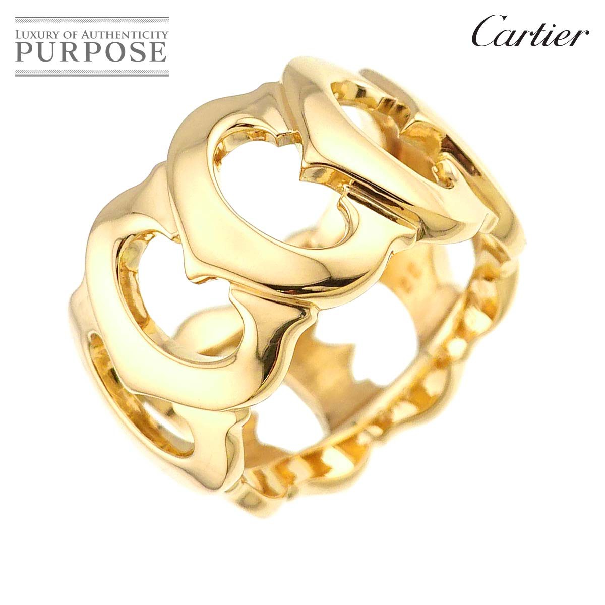 【新品同様】 カルティエ Cartier Cドゥ #52 リング K18 YG イエローゴールド 750 指輪 C de Ring【中古】