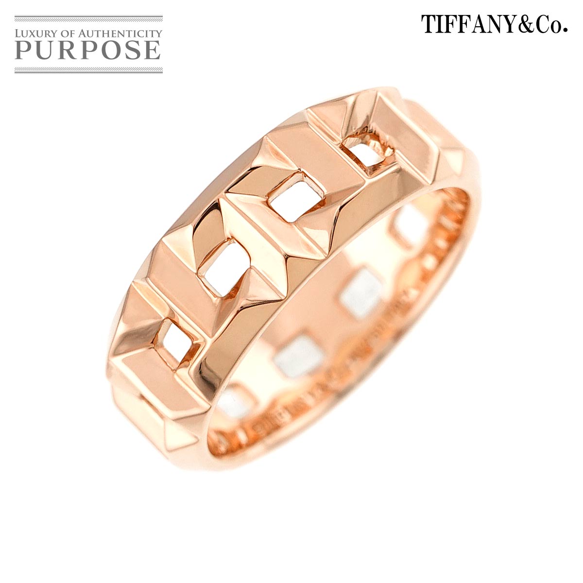 yVilz eBt@j[ TiffanyCo. TgD[ Ch 21 O 8mm K18 PG sNS[h 750 w True Wide Ring yÁz