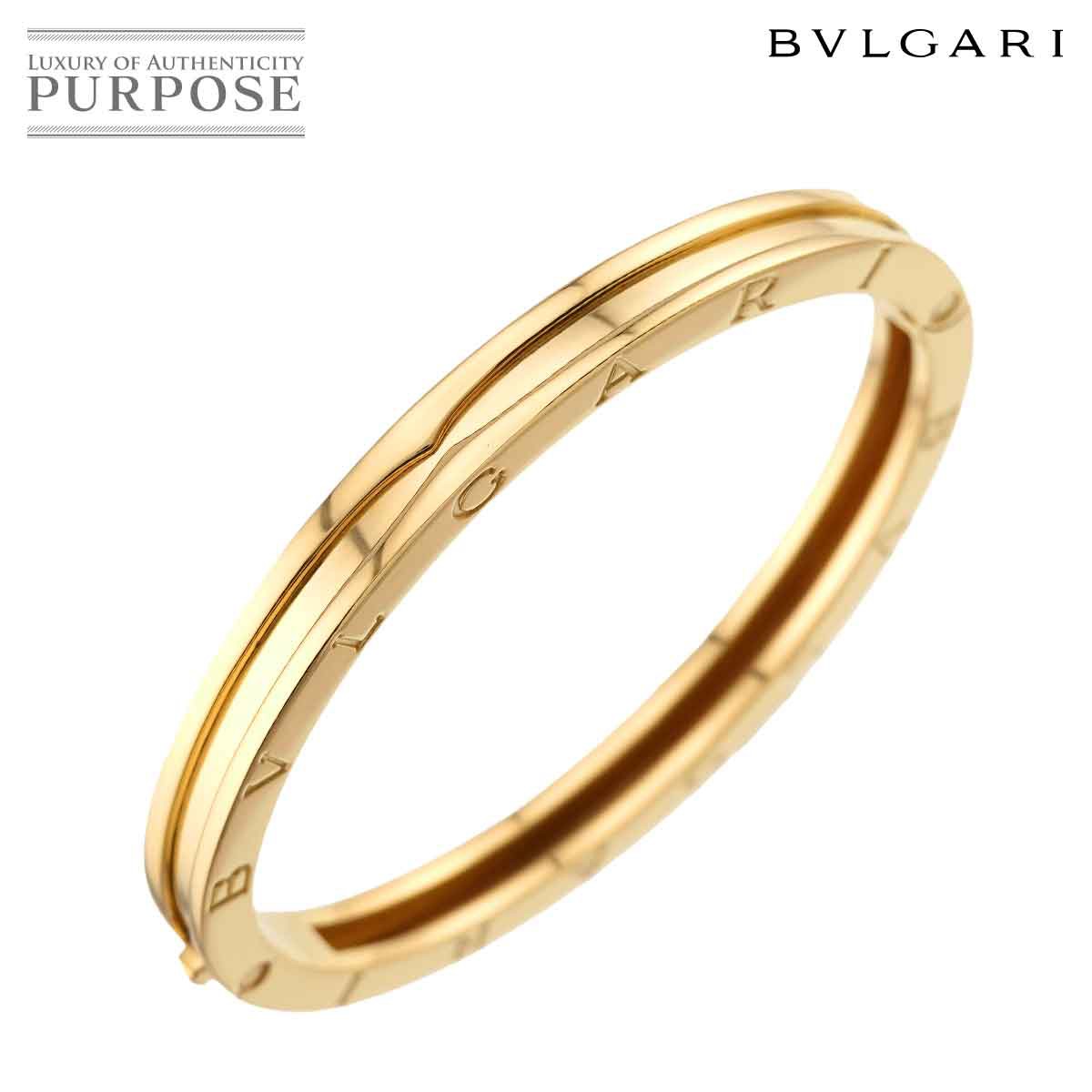 【新品同様】 ブルガリ BVLGARI ビーゼロワン バングル 19cm 56.2g K18 YG イエローゴールド 750 ブレスレット B-ZERO1 Bracelet【中古】