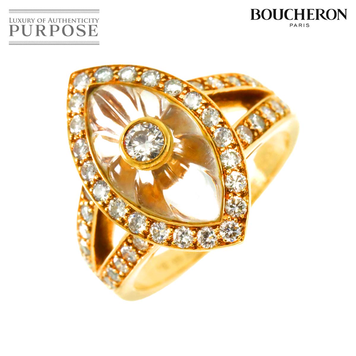 yVilz uV BOUCHERON 13 O NH[c _C K18 YG CG[S[h 750 w Quartz RingyÁz
