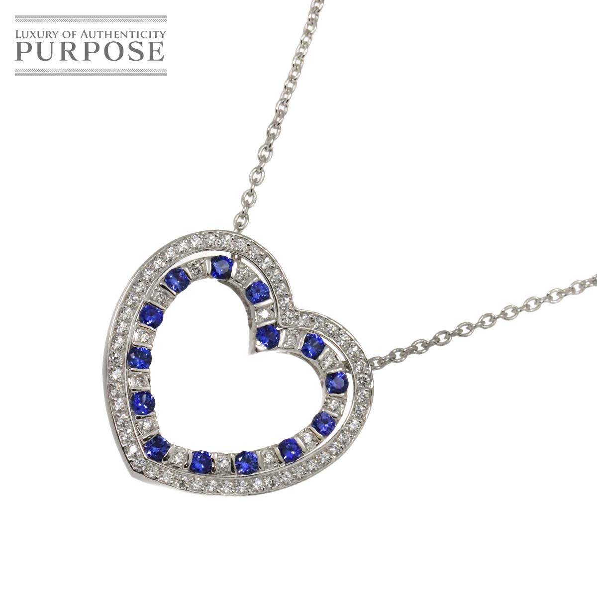 yVidグz Tt@C _C lbNX 42cm K14 WG zCgS[h 585 Sapphire Necklace yÁz