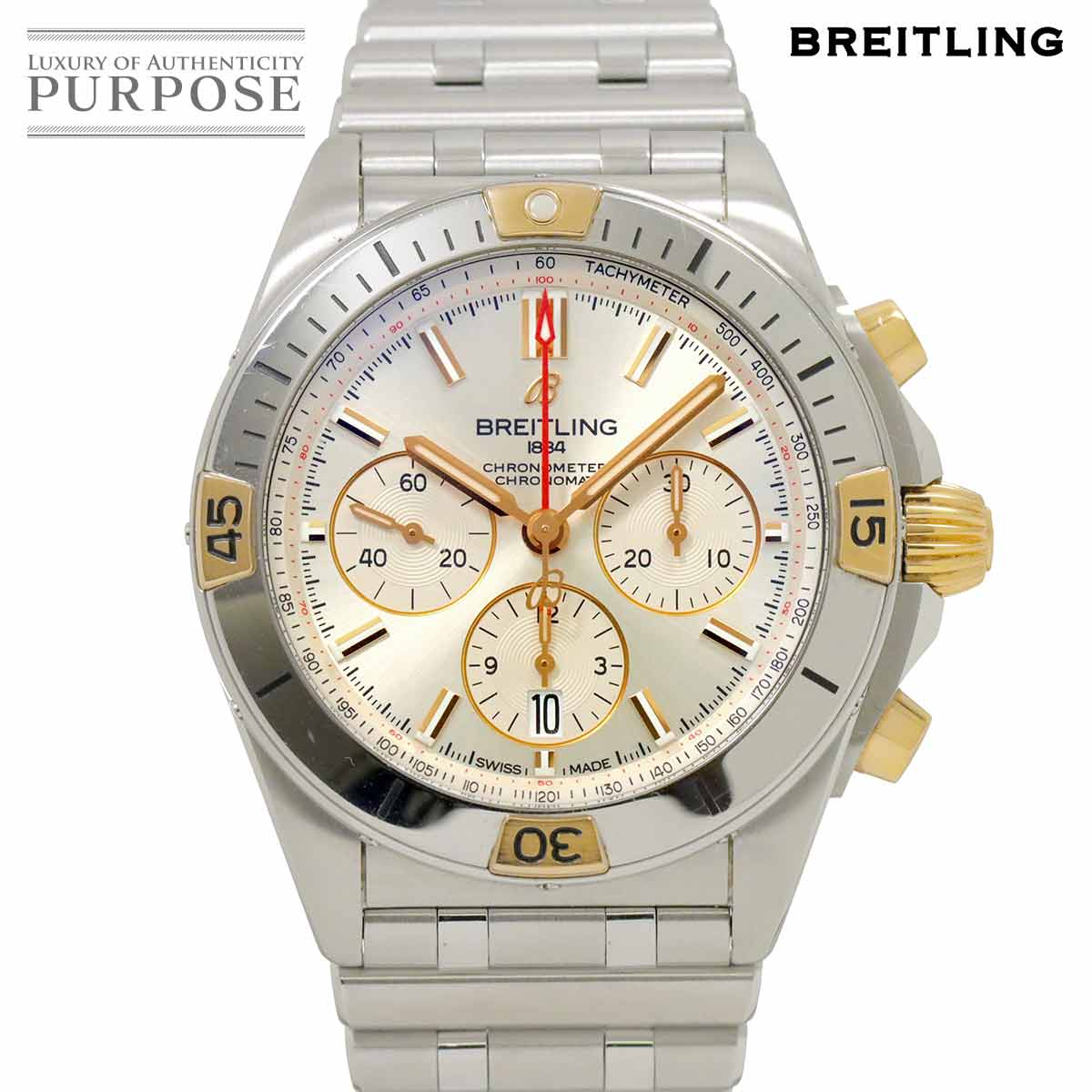 uCgO BREITLING Nm}bgB01 42 NmOt Rr IB0134 Y rv fCg Vo[ K18PG  Chronomat B01 yÁz