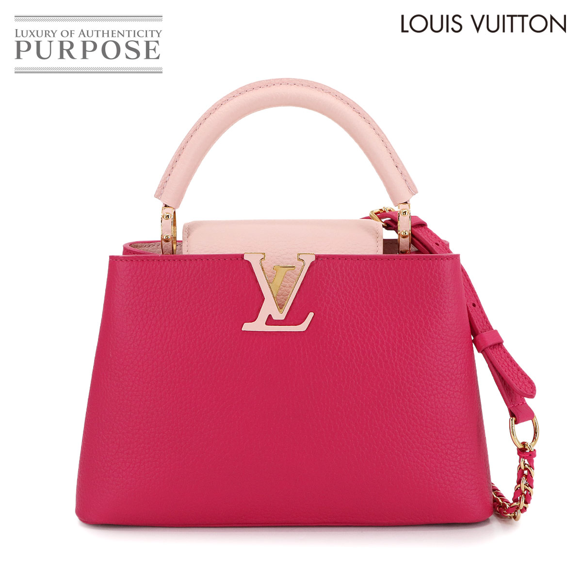 【新品同様】 ルイ ヴィトン LOUIS VUITTON カプシーヌ BB 2way ハンド ショルダー バッグ トリヨンレザー ピンク RFID Capucines 【中古】