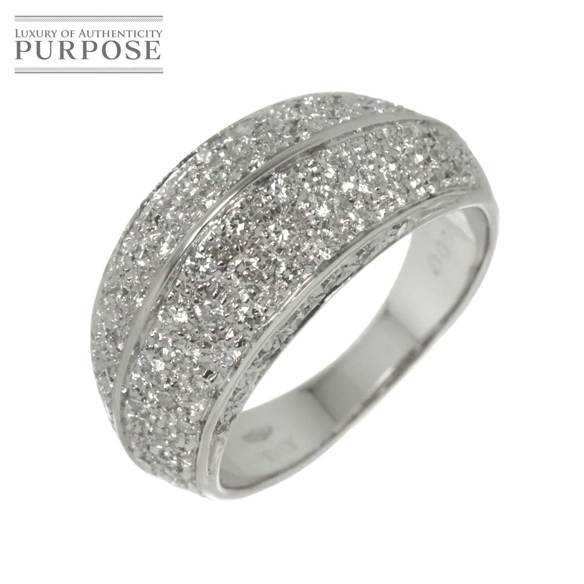 �y�V�i�d�グ�z �����O 11.5�� �_�C�� 0.86ct K18 WG �z���C�g�S�[���h 750 �w�� Diamond Ring�y���Áz