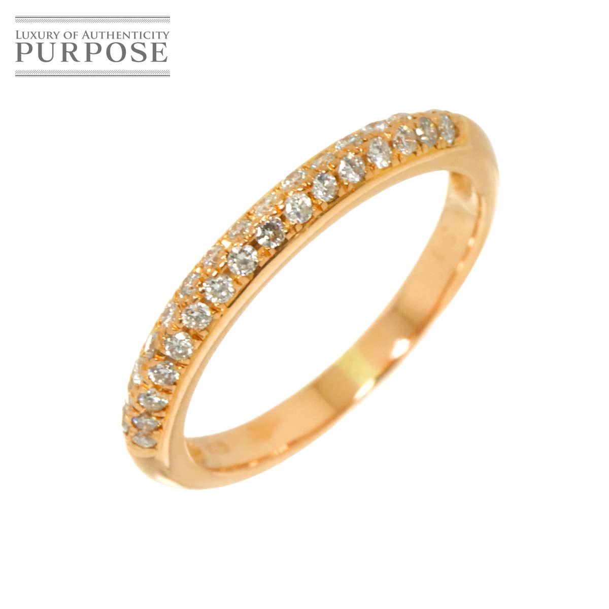 �y�V�i�d�グ�z �����O 11.5�� �_�C�� 0.31ct K18 PG �s���N�S�[���h 750 �w�� Diamond Ring�y���Áz