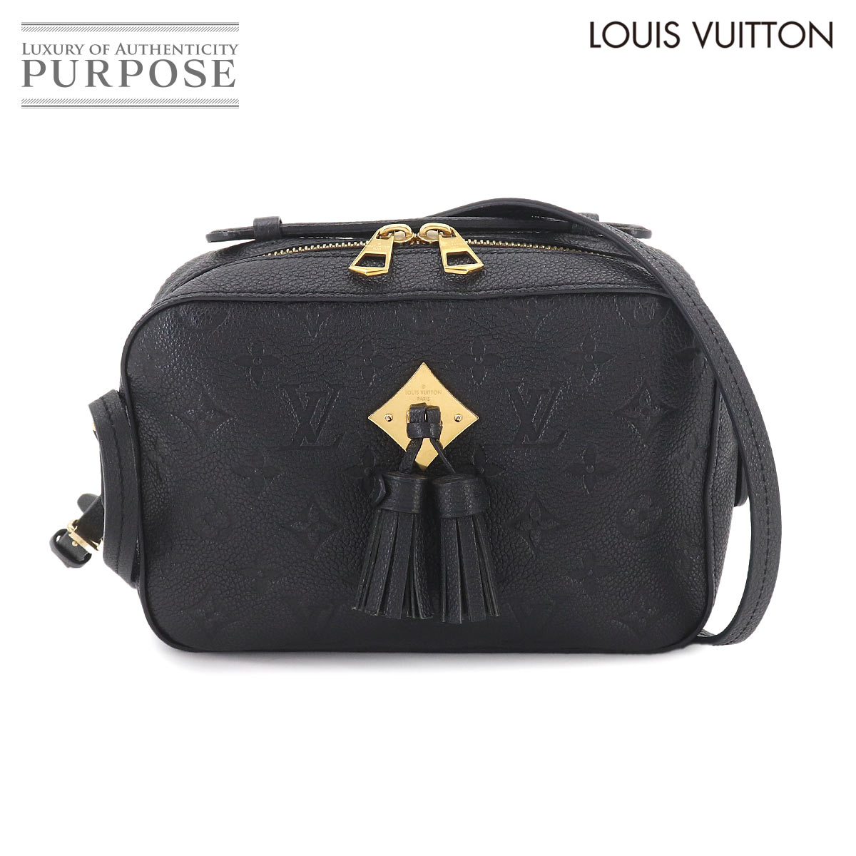 【新品同様】 ルイ ヴィトン LOUIS VUITTON モノグラム アンプラント サントンジュ ショルダー バッグ レザー ノワール ブラック M44593 Saintonge 【中古】