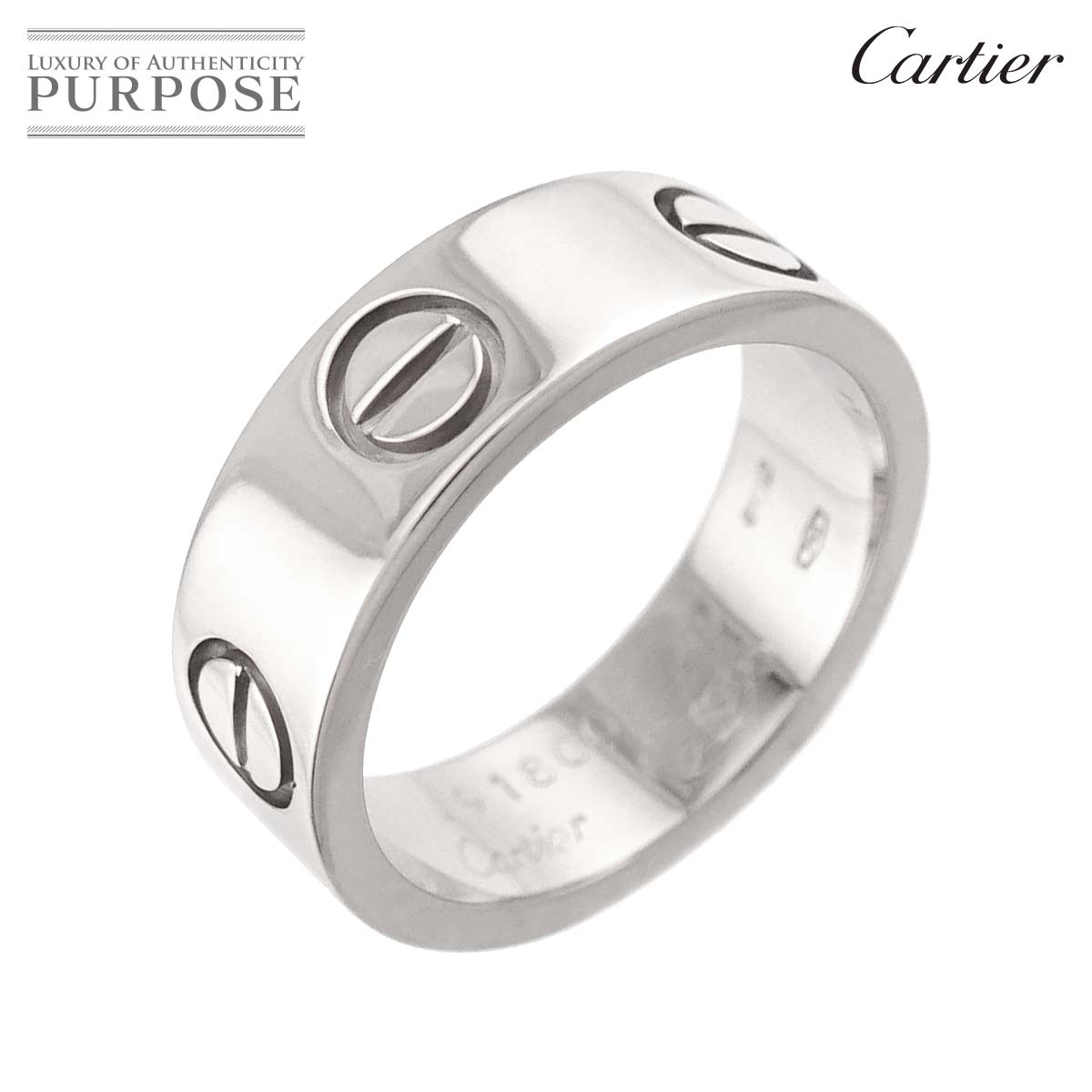 【新品同様】 カルティエ Cartier ラブ #47 リング K18 WG ホワイトゴールド 750 指輪 Love Ring【証明書付き】【中古】
