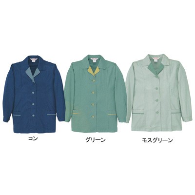 ジーベック 9202 レディースジャケット ソフトサマーツイル ポリエステル65％・綿35％ 帯電防止作業服JIS T8118適合商品 プリーツロン
