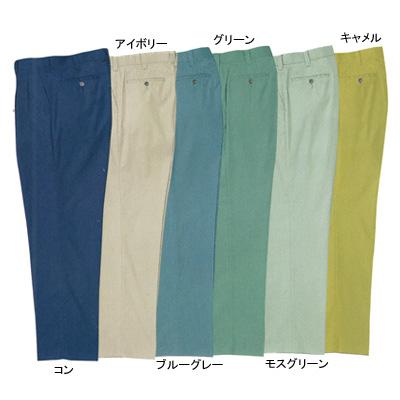 ジーベック 9200 ツータックスラックス ソフトサマーツイル ポリエステル65％・綿35％ 帯電防止作業服JIS T8118適合商品 プリーツロン