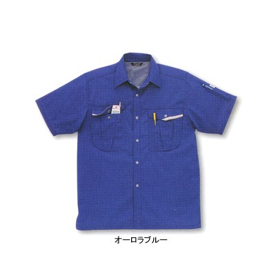 サンエス WA10017(AD10017) 半袖シャツ ポーラ（ポリエステル55％・綿45％） ストレッチ 帯電防止素材