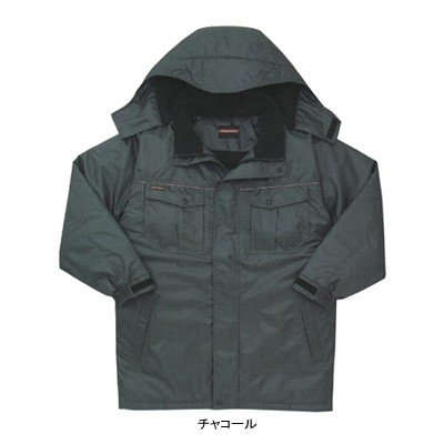 サンエス BO30171(AD30171) 防水防寒コート ドビー（［表］ポリエステル100％、［裏］トリコット起毛＋タフタ・ポリエステル100％、［中綿］ポリエステル100％） 耐水圧2,000mm 透湿性5,000g/m2/24hr 透湿 防水 反射パイピング