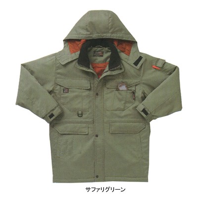 サンエス BO30431(AG30431) 防寒コート 交織ツイル（［表］ポリエステル75％・綿25％、［裏］ディンプルメッシュ・ポリエステル100％、［中綿］ポリエステル100％）、［衿］フリース 帯電防止素材 撥水 反射パイピング パワーテックス