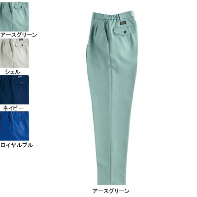 バートル 9006 女子ツータックパンツ 高密度ポリエステルツイル 撥水加工 形態安定 防水／防汚 メカニカルストレッチ 制電ケア設計 ポリエステル100％