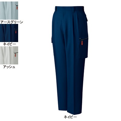 自重堂 43502 抗菌・防臭ストレッチツータックカーゴパンツ ミューファン裏綿ツイル（ポリエステル90％・綿10％）（表／ポリエステル100％、裏／ポリエステル65％・綿35％） ストレッチ 帯電防止素材使用 抗菌 防臭 ミューファン(R)