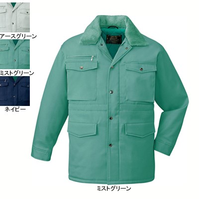 自重堂 7800 防寒コート（フード付） STノルディア裏三層ツイル（表地／ポリエステル60％・綿40％（表／ポリエステル65％・綿35％、裏／綿65％・ポリエステル35％）、裏地／ポリエステルタフタ、中綿50gキルト ストレッチ 帯電防止素材使用 撥水加工 ST-ノルディア(R)