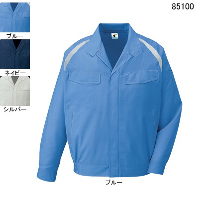 自重堂 85100 エコ製品制電長袖ブルゾン エコドビークロス（ポリエステル65％・綿35％） 帯電防止JIS T8118適合商品