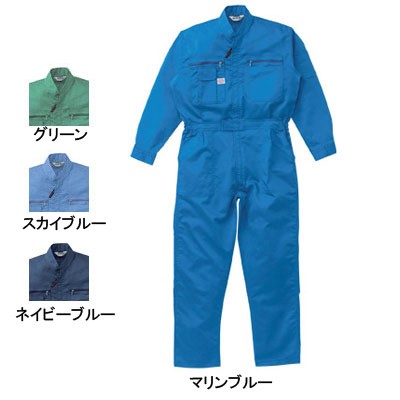 山田辰 AUTO-BI 1-1250 つなぎ服 ポリエステル55％・綿45％ 二層ストレッチ素材使用 帯電防止織物使用