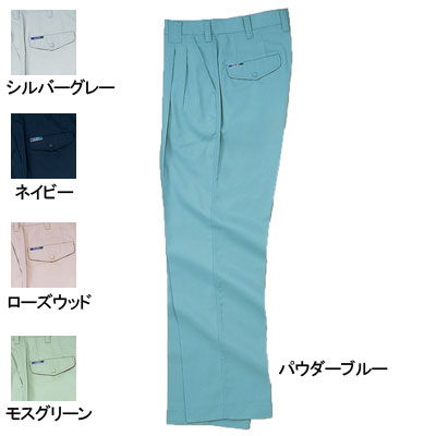 桑和 419 スラックス［ツータック］ 制電性素材 ポリエステル65％・綿35％（エコ素材・T/Cソフトライトツイル）